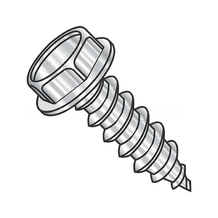 Self-Drilling Screw, 5/16""-9 x 2"", Plain 18-8 Stainless Steel Flange Hex Head External Hex Drive -  USA INDUSTRIALS, BULK-SCRW-14231